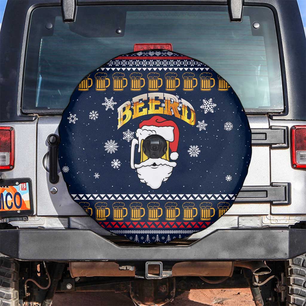 Santa Beerd Christmas Spare Tire Cover Xmas Holiday Patterns - Wonder Print Shop