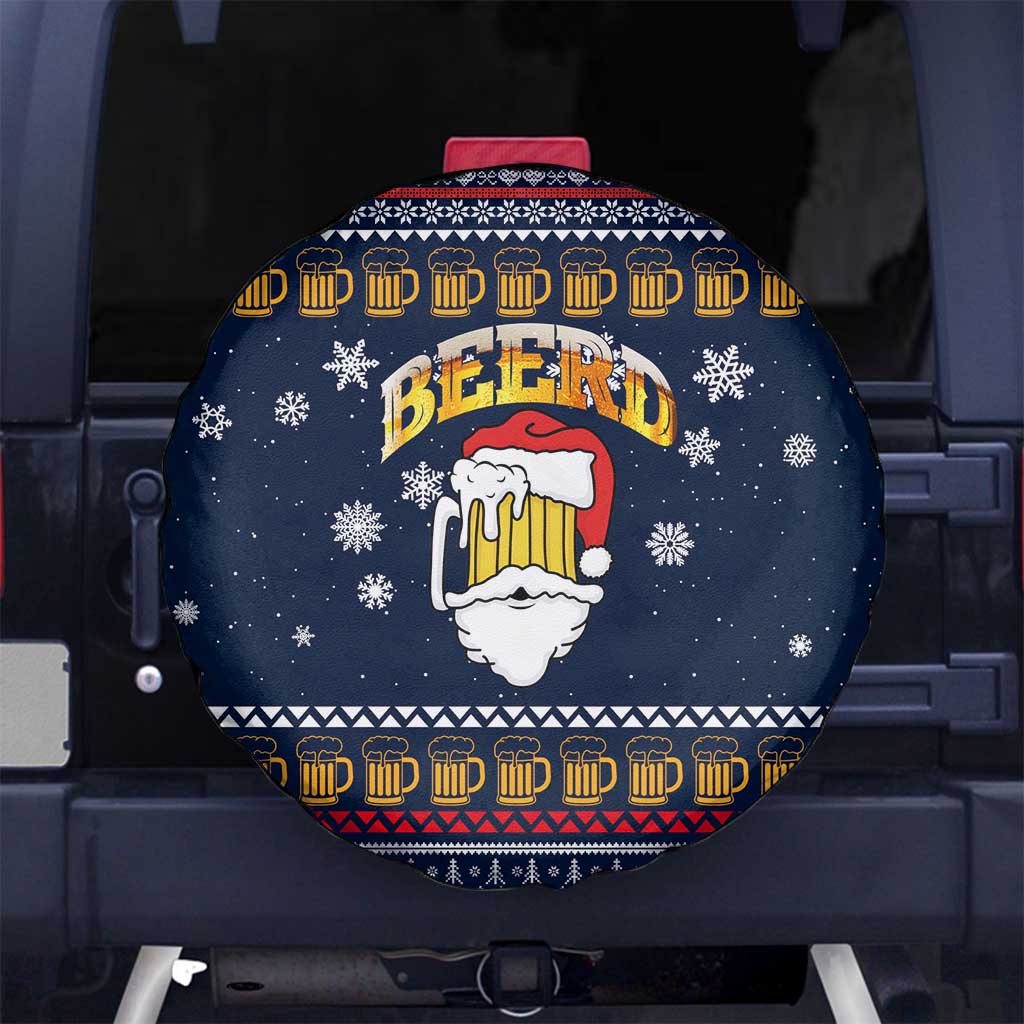 Santa Beerd Christmas Spare Tire Cover Xmas Holiday Patterns - Wonder Print Shop