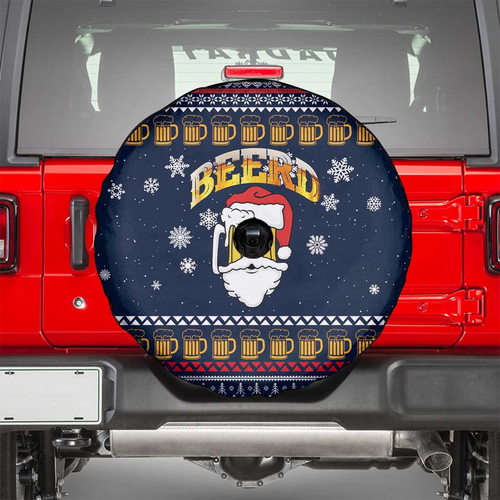 Santa Beerd Christmas Spare Tire Cover Xmas Holiday Patterns - Wonder Print Shop