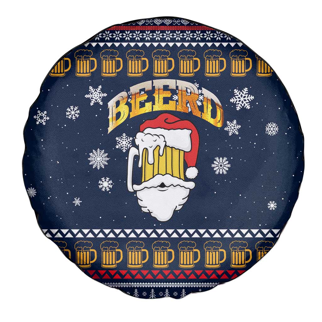 Santa Beerd Christmas Spare Tire Cover Xmas Holiday Patterns - Wonder Print Shop
