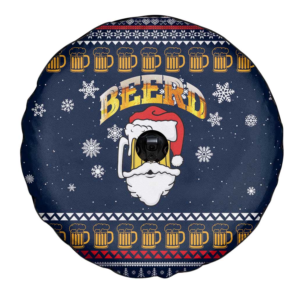 Santa Beerd Christmas Spare Tire Cover Xmas Holiday Patterns - Wonder Print Shop