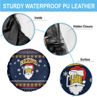 Santa Beerd Christmas Spare Tire Cover Xmas Holiday Patterns - Wonder Print Shop