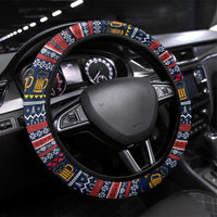 Santa Beerd Christmas Steering Wheel Cover Xmas Holiday Patterns - Wonder Print Shop