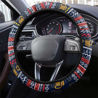 Santa Beerd Christmas Steering Wheel Cover Xmas Holiday Patterns - Wonder Print Shop