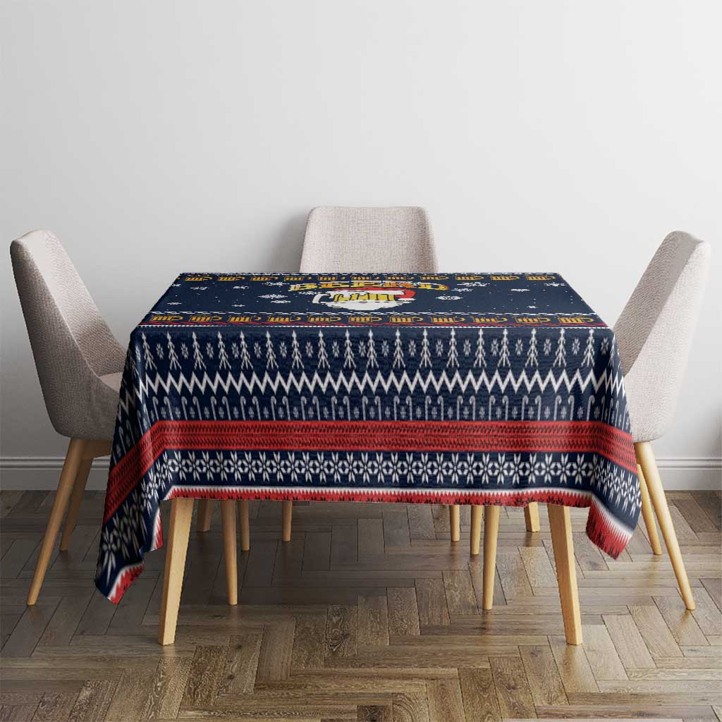 Santa Beerd Christmas Tablecloth Xmas Holiday Patterns - Wonder Print Shop