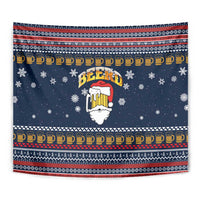 Santa Beerd Christmas Tapestry Xmas Holiday Patterns - Wonder Print Shop