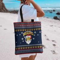 Santa Beerd Christmas Tote Bag Xmas Holiday Patterns - Wonder Print Shop