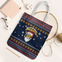 Santa Beerd Christmas Tote Bag Xmas Holiday Patterns - Wonder Print Shop