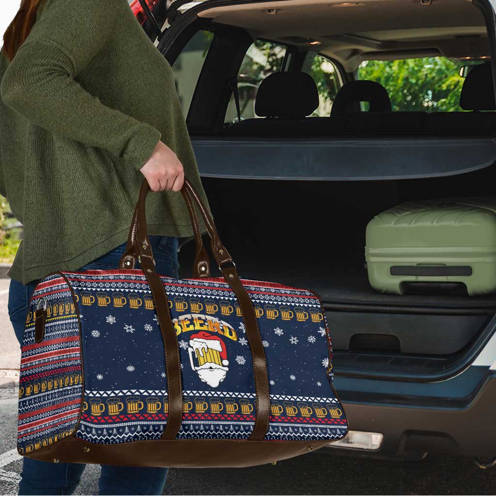 Santa Beerd Christmas Travel Bag Xmas Holiday Patterns - Wonder Print Shop
