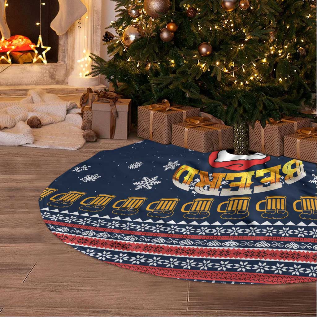 Santa Beerd Christmas Tree Skirt Xmas Holiday Patterns - Wonder Print Shop