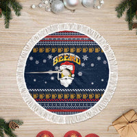 Santa Beerd Christmas Tree Skirt Xmas Holiday Patterns - Wonder Print Shop