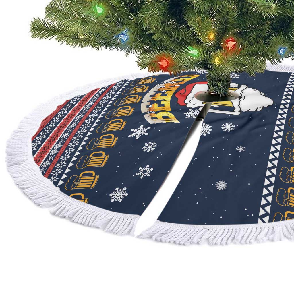 Santa Beerd Christmas Tree Skirt Xmas Holiday Patterns - Wonder Print Shop