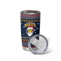 Santa Beerd Christmas Tumbler Cup Xmas Holiday Patterns - Wonder Print Shop