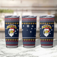 Santa Beerd Christmas Tumbler Cup Xmas Holiday Patterns - Wonder Print Shop