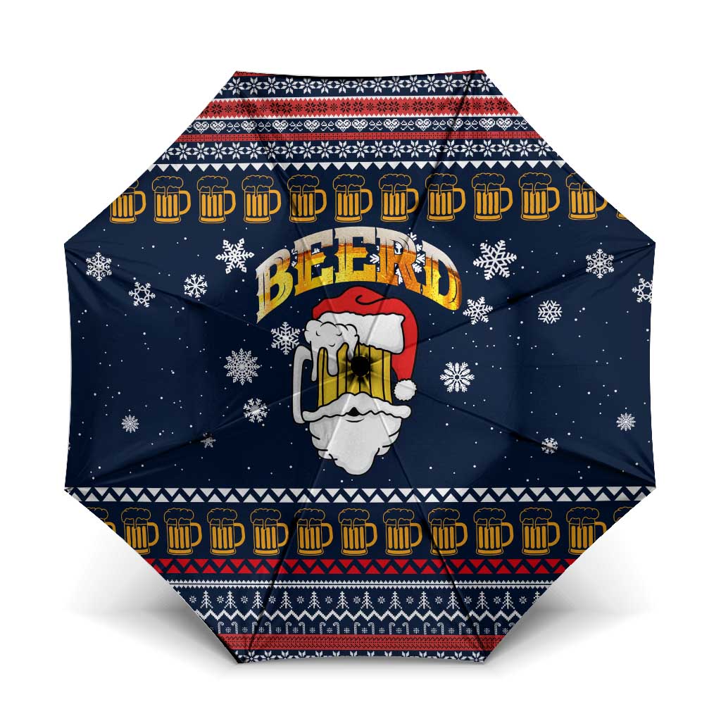 Santa Beerd Christmas Umbrella Xmas Holiday Patterns - Wonder Print Shop