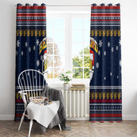 Santa Beerd Christmas Window Curtain Xmas Holiday Patterns - Wonder Print Shop