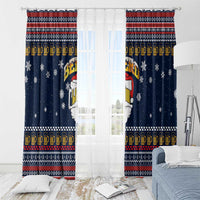 Santa Beerd Christmas Window Curtain Xmas Holiday Patterns - Wonder Print Shop