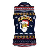 Santa Beerd Christmas Women Sleeveless Polo Shirt Xmas Holiday Patterns - Wonder Print Shop