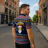 Santa Beerd Christmas Zipper Polo Shirt Xmas Holiday Patterns - Wonder Print Shop