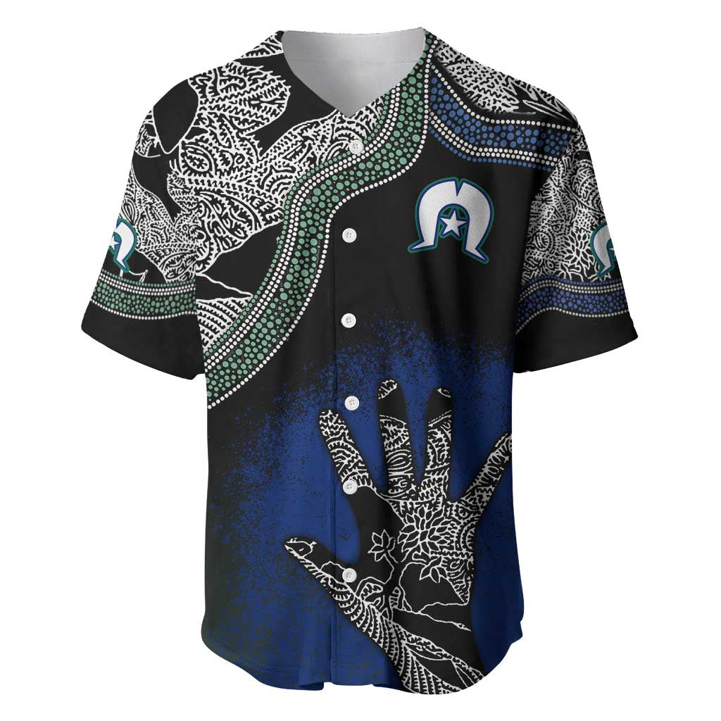 Black And White Aboriginal - Torres Strait Islanders Flag Baseball Jersey - Wonder Print Shop