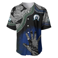 Black And White Aboriginal - Torres Strait Islanders Flag Baseball Jersey - Wonder Print Shop