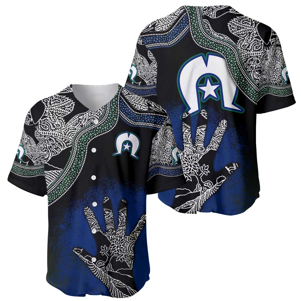 Black And White Aboriginal - Torres Strait Islanders Flag Baseball Jersey - Wonder Print Shop