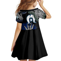 Black And White Aboriginal - Torres Strait Islanders Flag Family Matching Mermaid Dress and Hawaiian Shirt - Wonder Print Shop