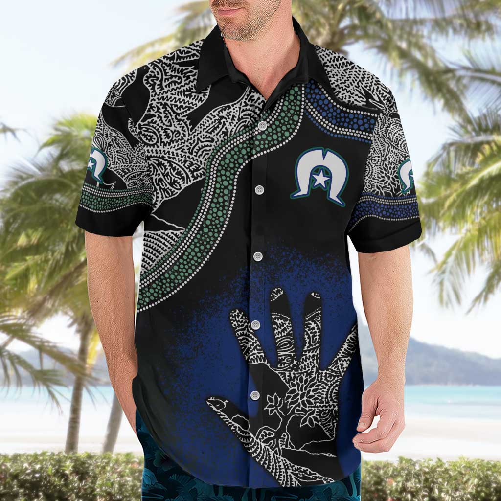 Black And White Aboriginal - Torres Strait Islanders Flag Hawaiian Shirt - Wonder Print Shop