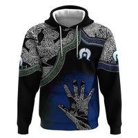 Black And White Aboriginal - Torres Strait Islanders Flag Hoodie - Wonder Print Shop