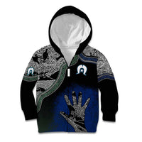 Black And White Aboriginal - Torres Strait Islanders Flag Kid Hoodie - Wonder Print Shop
