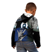 Black And White Aboriginal - Torres Strait Islanders Flag Kid Hoodie - Wonder Print Shop