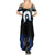 Black And White Aboriginal - Torres Strait Islanders Flag Summer Maxi Dress - Wonder Print Shop
