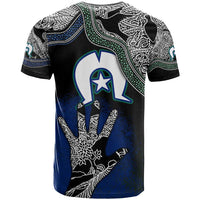 Black And White Aboriginal - Torres Strait Islanders Flag T Shirt - Wonder Print Shop