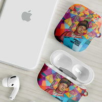 Ida B. Wells AirPods Case with Colorful Patchwork Pattern Design Confident Portrait Civil Rights and Journalism Tribute - Wonder Print Shop
