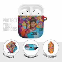 Ida B. Wells AirPods Case with Colorful Patchwork Pattern Design Confident Portrait Civil Rights and Journalism Tribute - Wonder Print Shop