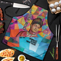 Ida B. Wells Apron with Colorful Patchwork Pattern Design Confident Portrait Civil Rights and Journalism Tribute - Wonder Print Shop