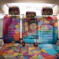 Ida B. Wells Back Car Seat Cover with Colorful Patchwork Pattern Design Confident Portrait Civil Rights and Journalism Tribute - Wonder Print Shop