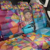 Ida B. Wells Back Car Seat Cover with Colorful Patchwork Pattern Design Confident Portrait Civil Rights and Journalism Tribute - Wonder Print Shop