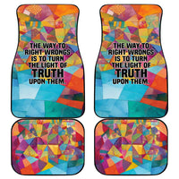 Ida B. Wells Car Mats with Colorful Patchwork Pattern Design Confident Portrait Civil Rights and Journalism Tribute - Wonder Print Shop