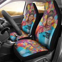 Ida B. Wells Car Seat Cover with Colorful Patchwork Pattern Design Confident Portrait Civil Rights and Journalism Tribute - Wonder Print Shop