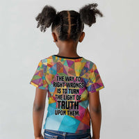 Ida B. Wells Kid T shirt with Colorful Patchwork Pattern Design Confident Portrait Civil Rights and Journalism Tribute - Wonder Print Shop