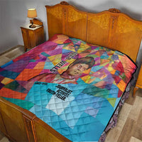 Ida B. Wells Quilt with Colorful Patchwork Pattern Design Confident Portrait Civil Rights and Journalism Tribute - Wonder Print Shop