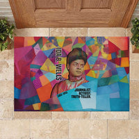 Ida B. Wells Rubber Doormat with Colorful Patchwork Pattern Design Confident Portrait Civil Rights and Journalism Tribute - Wonder Print Shop