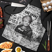 Ida B. Wells Apron with Newspaper Collage Design Powerful Portrait Civil Rights and Free Press Tribute - Wonder Print Shop