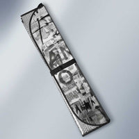 Ida B. Wells Auto Sun Shade with Newspaper Collage Design Powerful Portrait Civil Rights and Free Press Tribute - Wonder Print Shop