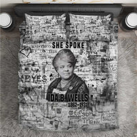 Ida B. Wells Bedding Set with Newspaper Collage Design Powerful Portrait Civil Rights and Free Press Tribute - Wonder Print Shop