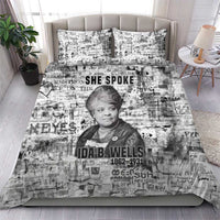 Ida B. Wells Bedding Set with Newspaper Collage Design Powerful Portrait Civil Rights and Free Press Tribute - Wonder Print Shop