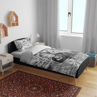 Ida B. Wells Bedding Set with Newspaper Collage Design Powerful Portrait Civil Rights and Free Press Tribute - Wonder Print Shop