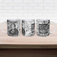 Ida B. Wells Ceramic Mug with Newspaper Collage Design Powerful Portrait Civil Rights and Free Press Tribute - Wonder Print Shop