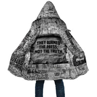 Ida B. Wells Cloak with Newspaper Collage Design Powerful Portrait Civil Rights and Free Press Tribute - Wonder Print Shop